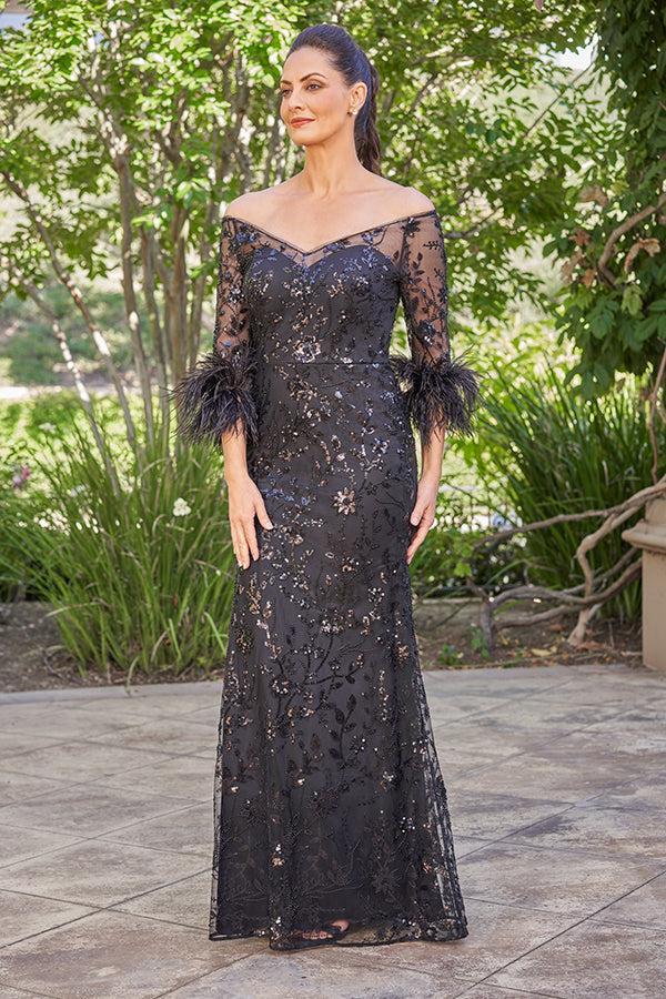 Aurora Sequin Lace Fit & Flare Gown - K258027-999 FORMAL - MOB-FORMAL SOCIETY