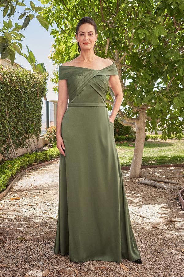 K258006 Gorgeous Crepe Back Charmeuse A-line Gown FORMAL SOCIETY K258006 Gorgeous Crepe Back Charmeuse A-line Gown FORMAL SOCIETY