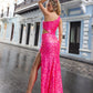 One Shoulder Sequin Prom Dress