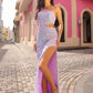 One Shoulder Sequin Prom Dress