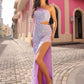Seraphine One Shoulder Lilac Sequin Prom Dress
