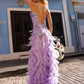 Sequin and Feather Mermaid Prom Dress