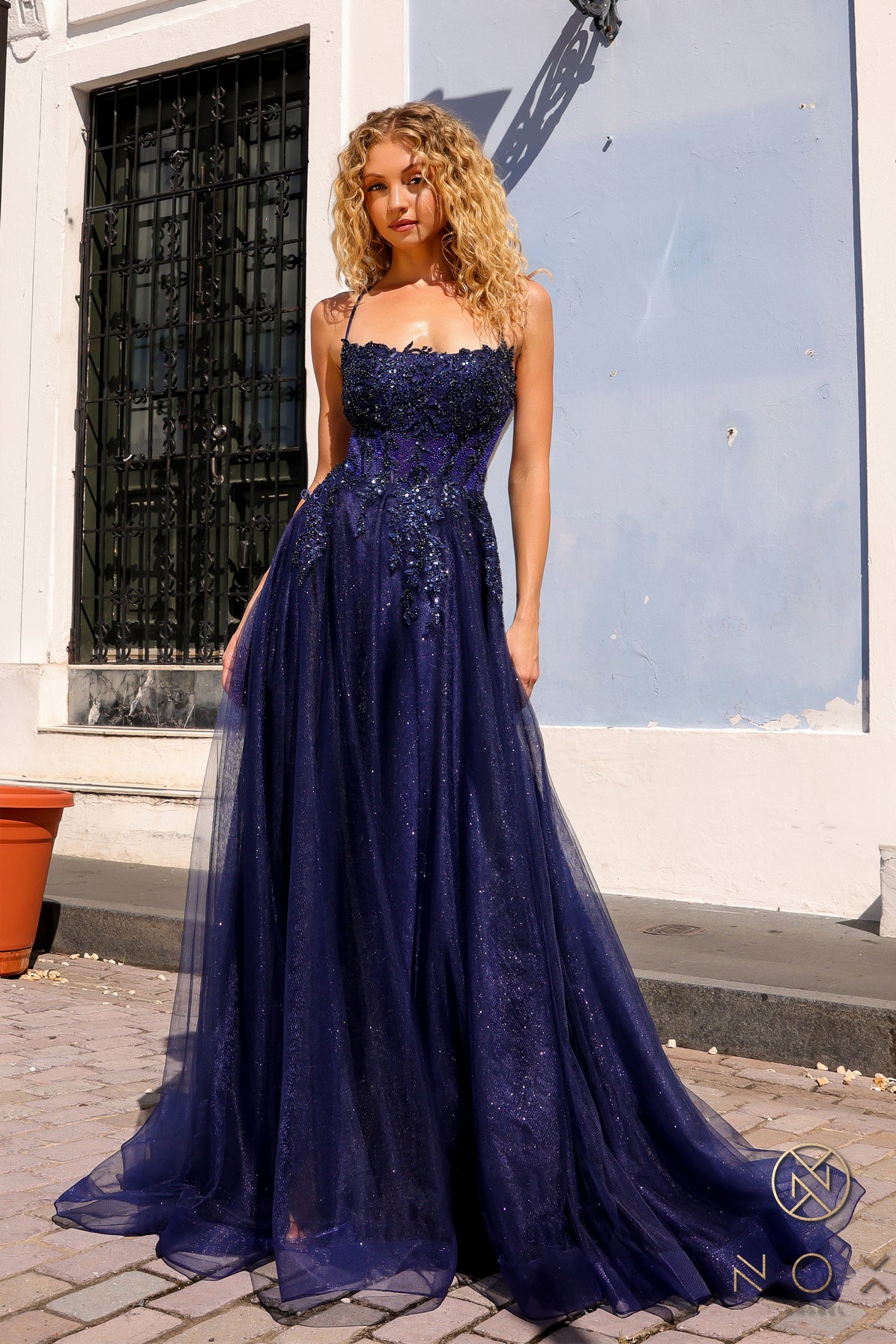Breathtaking Navy Blue A-line Prom Dress