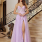Fit and Flare Long Tulle Prom Dress
