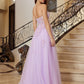 Fit and Flare Long Tulle Prom Dress