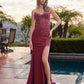Strapless Fitted Shimmer Jersey Prom Dress