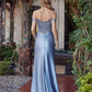 Prom Dres with Plunging Beaded Bodice