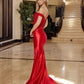 Satin Strapless Off-The-Shoulder Prom Dress