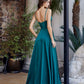 Simple Stretch Satin Prom Dress