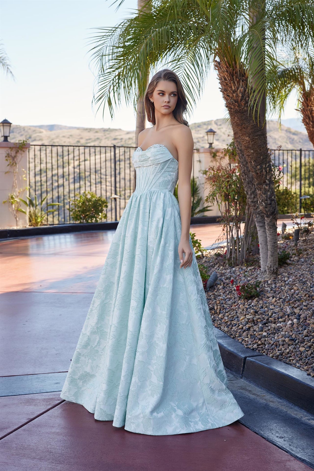 sage green jacquard dress