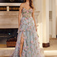 Sage ball gown prom dress