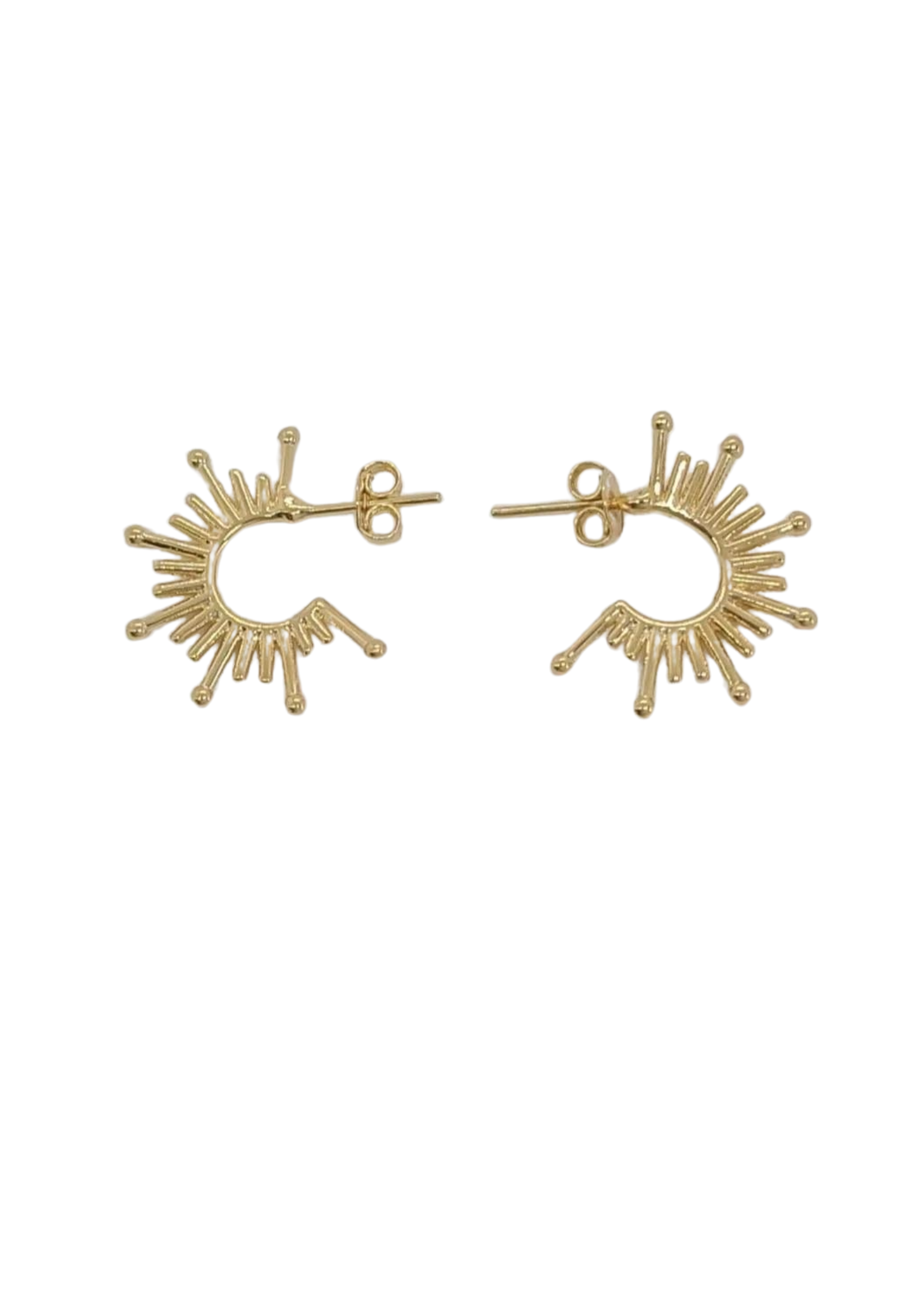 18K GF Half Sun Earring-610 ACCESSORIES - EARRING-FORMAL SOCIETY