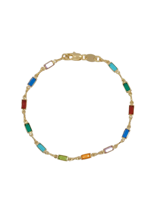18K Multi Stone Bracelet-630 ACCESSORIES - BRACELET-FORMAL SOCIETY