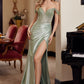 Prom Dres with Plunging Beaded Bodice