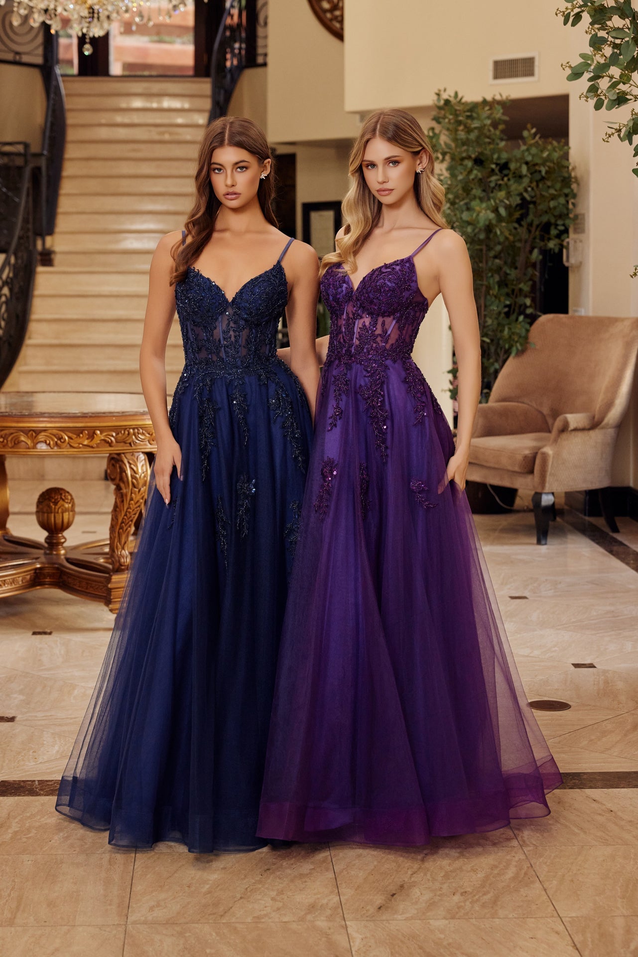 fit and flaire tulle prom dress