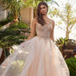 champagne prom dress
