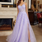 lilac long prom dress