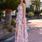 floral a line prom dress