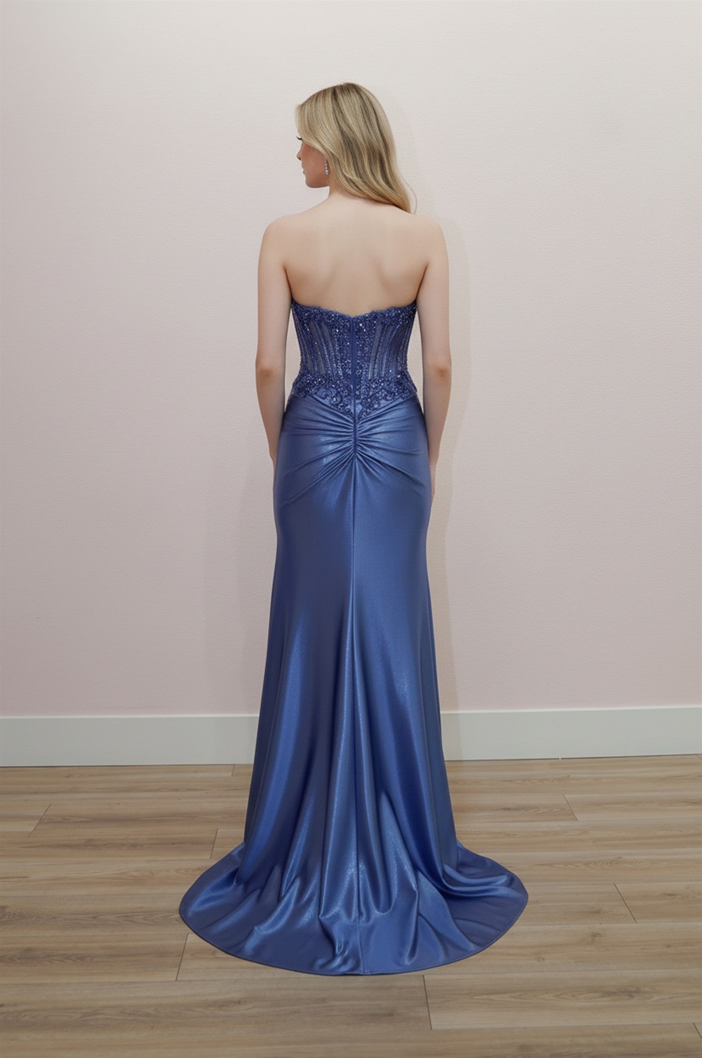 Sweetheart Neckline with Sequined Bodice
