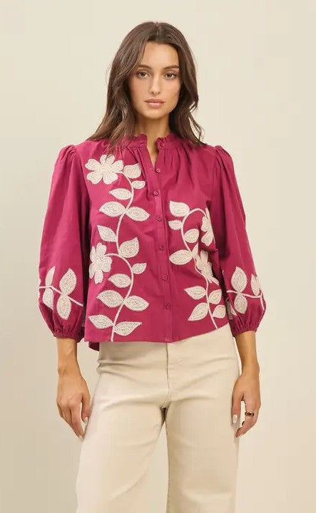 Embroidered Cotton Blouse