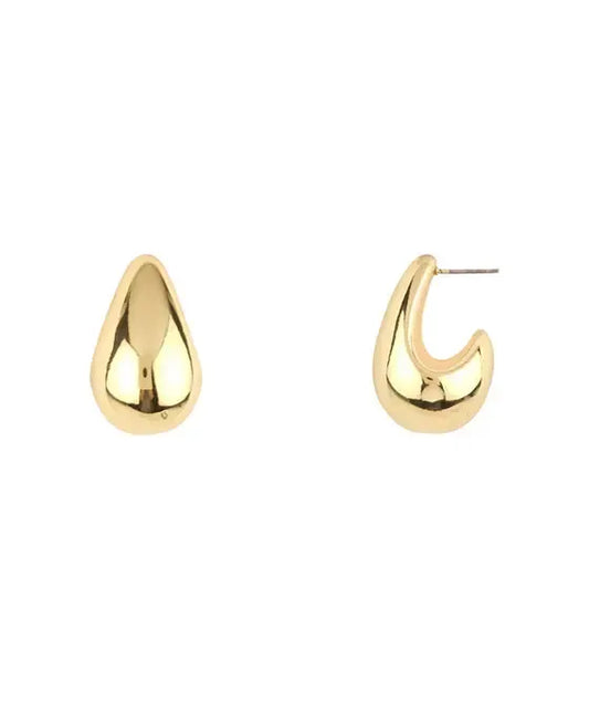 32mm Metal Teardrop Post Earring-610 ACCESSORIES - EARRING-FORMAL SOCIETY