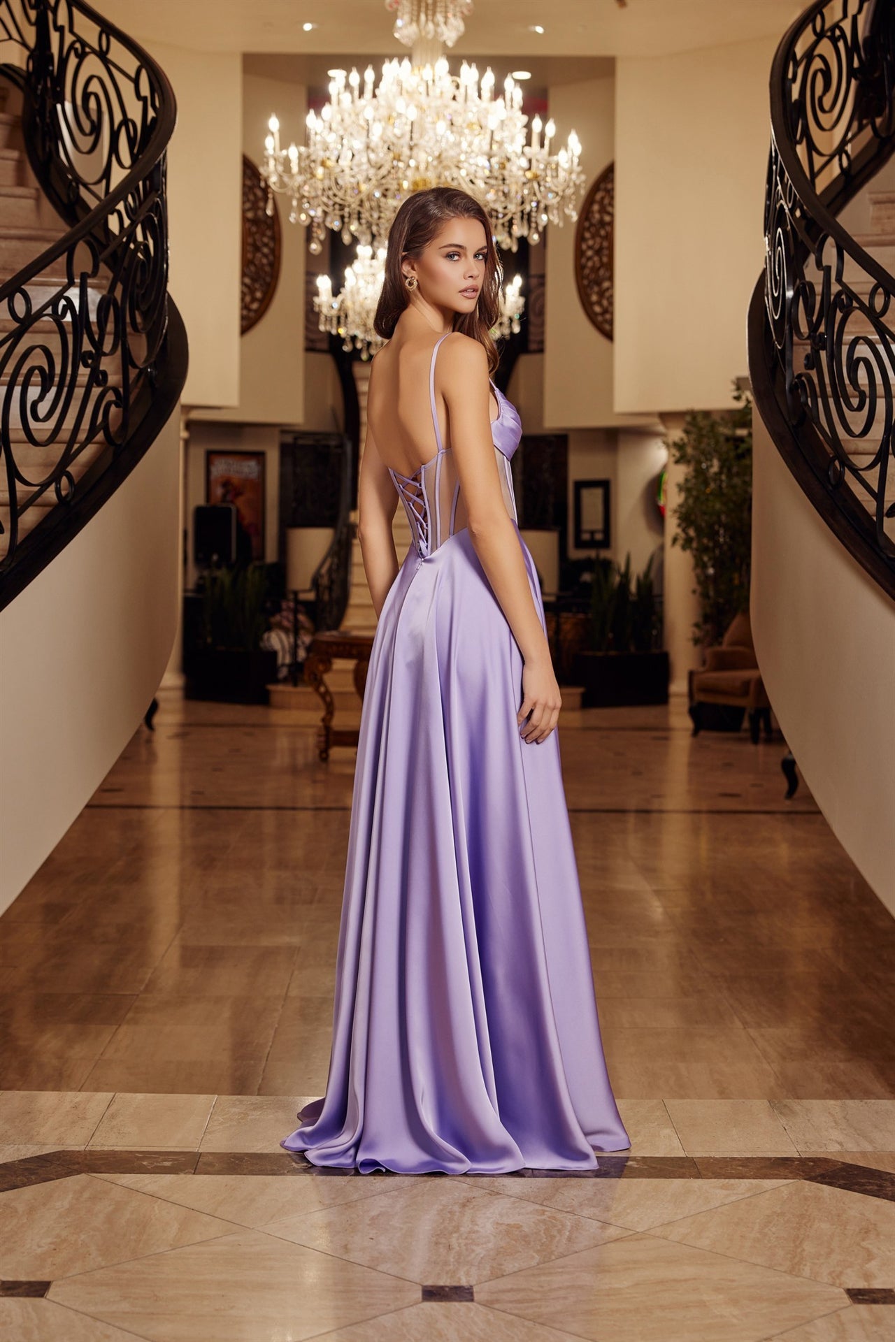 Prom Dress with Boned Corset and Sweetheart Neckline