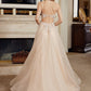 champagne prom dress