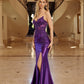 Strapless Prom Dress with Beaded Applique Bodice
