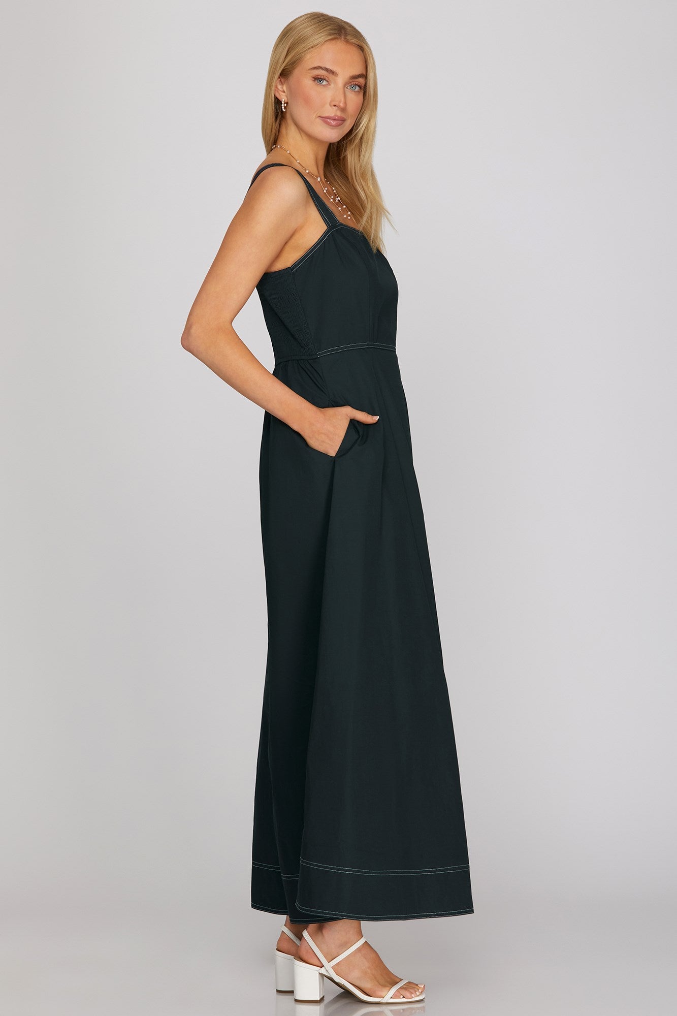 Contrast Maxi Dress