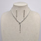 2 pc Set Crystal Lariat