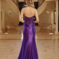 Strapless Prom Dress with Beaded Applique Bodice