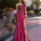 Strapless Sequin Prom Dress with Illusion Bodice
