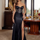 Strapless Sweetheart Neckline with Pleated Bodice