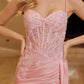 Fitted Prom Dress of Stretch Satin