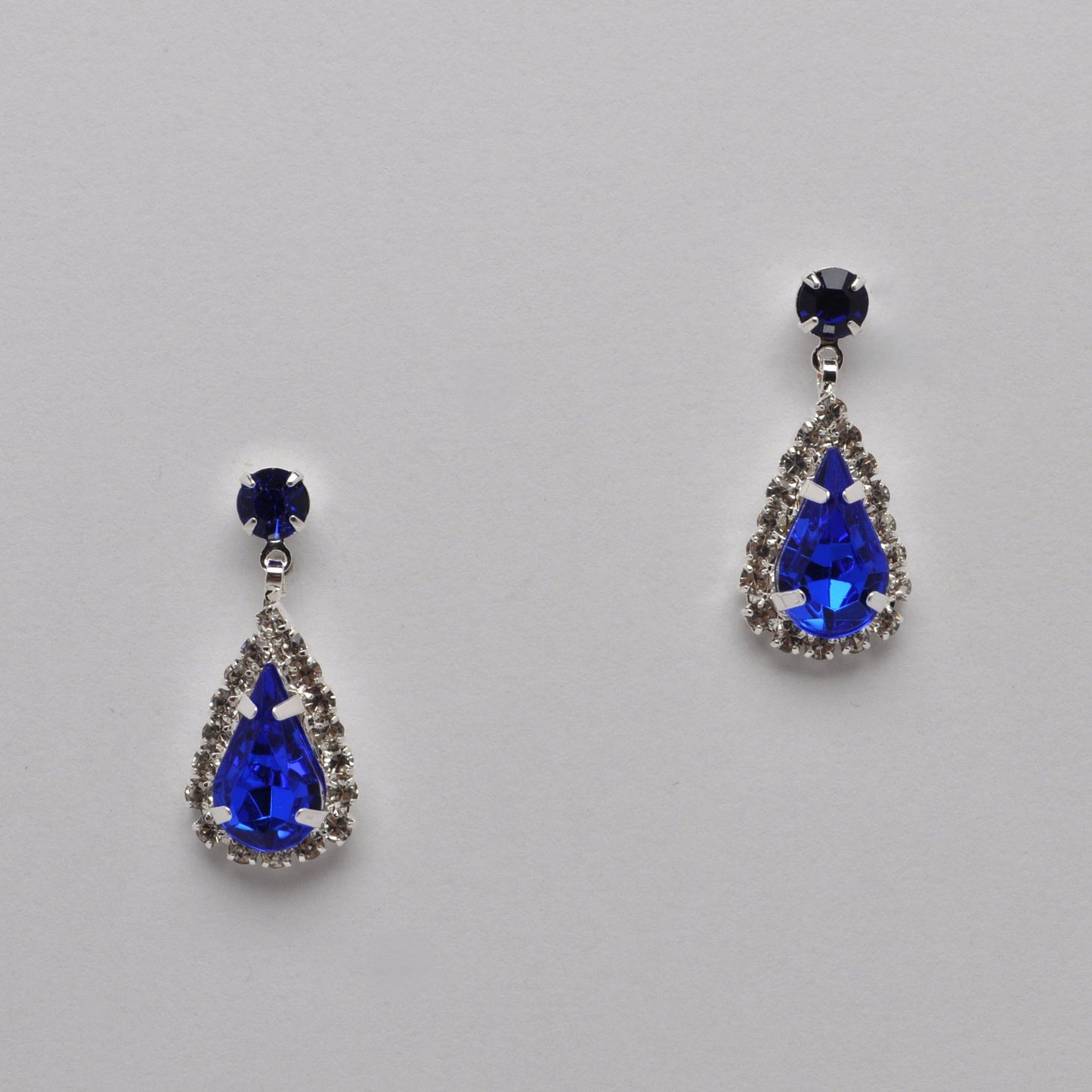 Small Dangle Earring - Sapphire/Silver