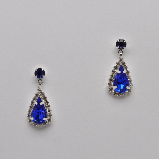 Small Dangle Earring - Sapphire/Silver