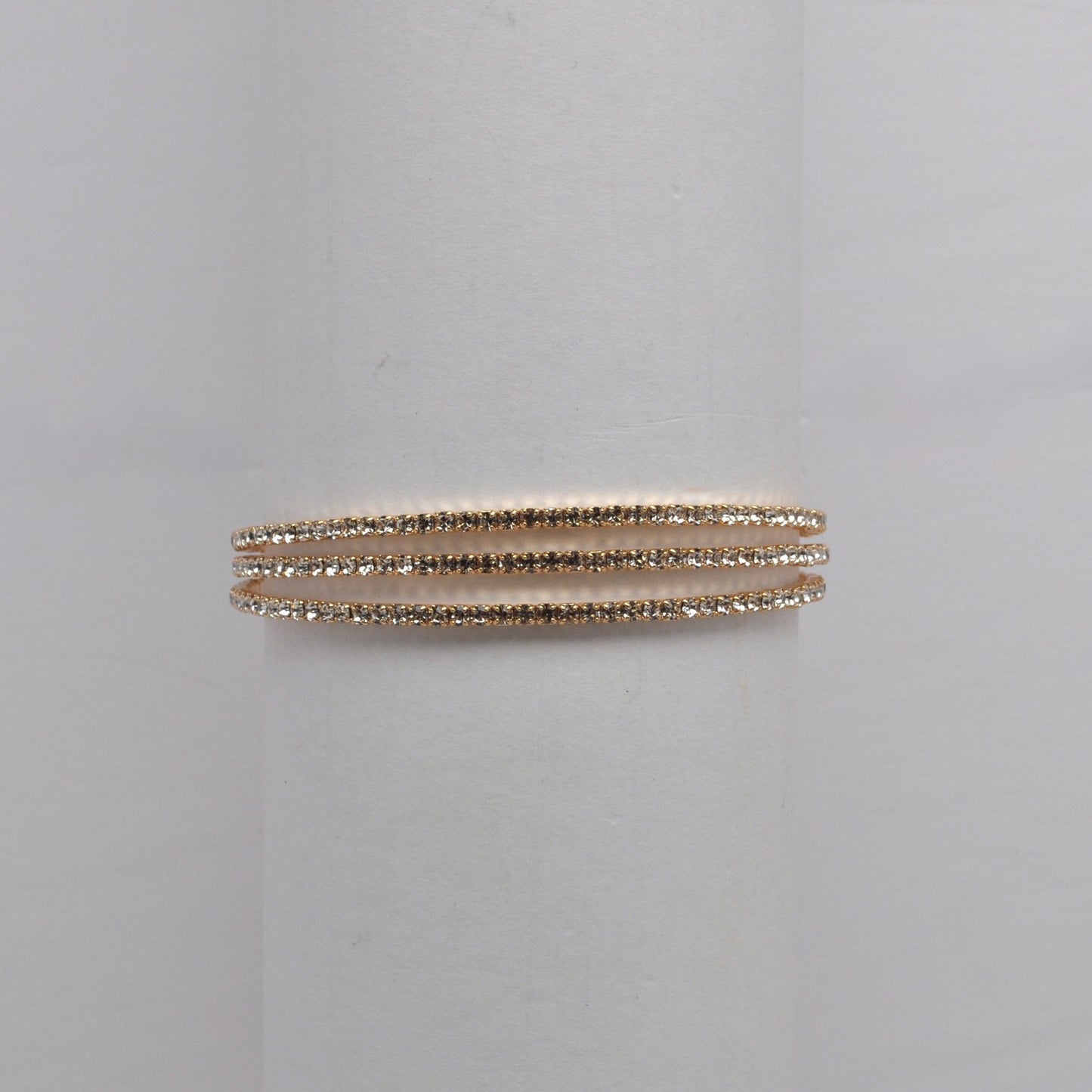 3 Row Crossover Cuff Bracelet