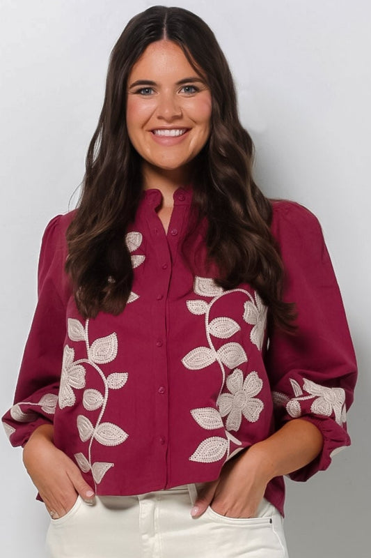 Embroidered Cotton Blouse