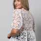 Lace Peplum Top with Satin Laces