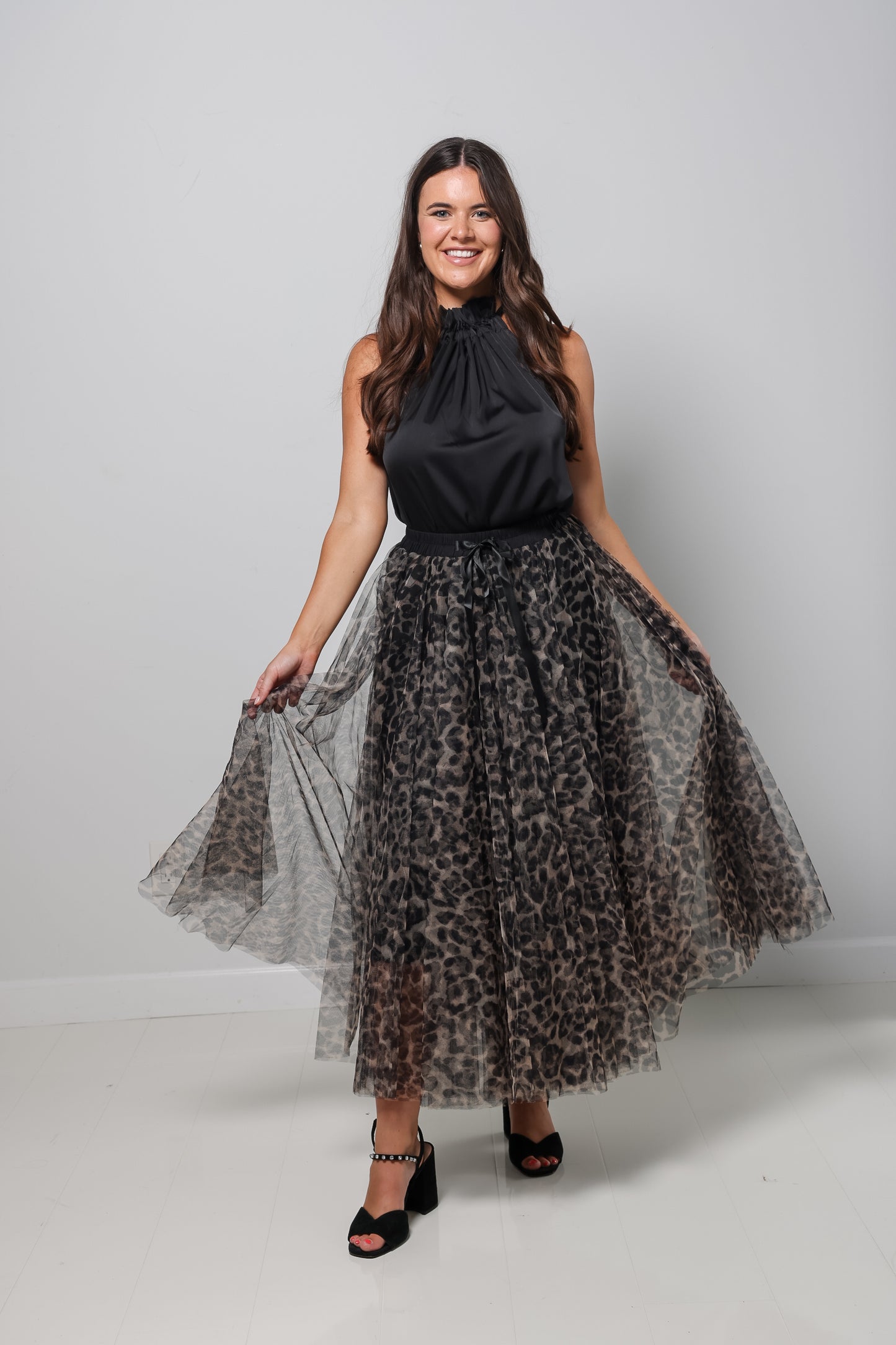 Tulle Leopard Print Skirt