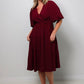 Tiered Wrap Midi Dress