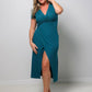 Twist Wrap Midi Dress