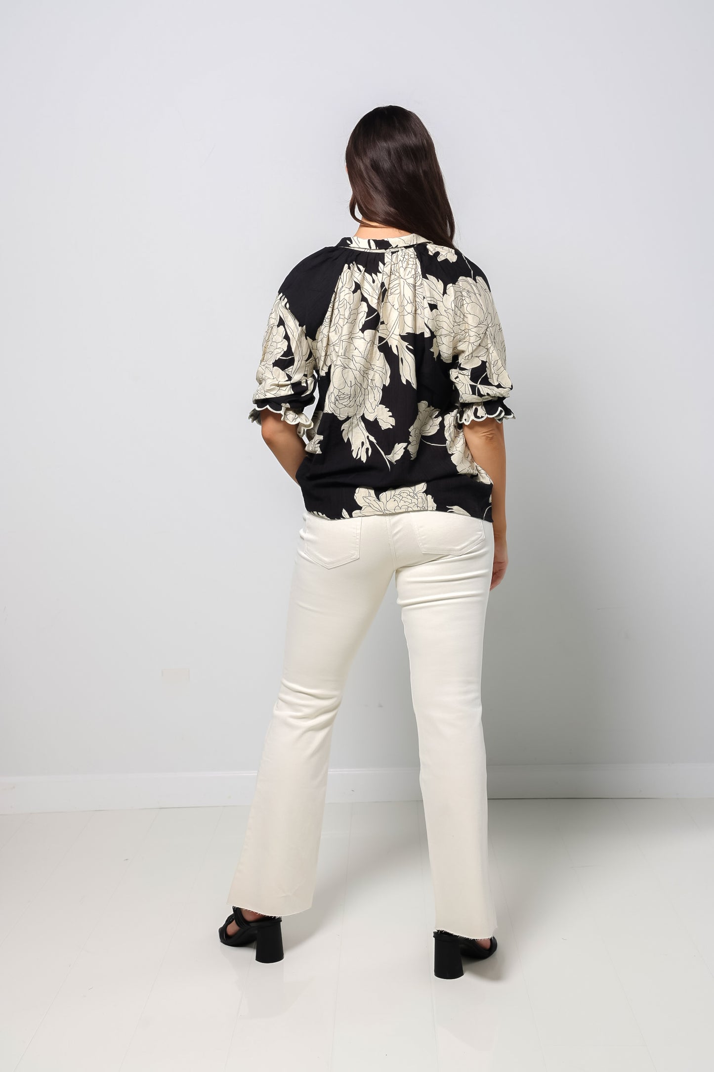 Peony Print Blouse
