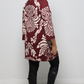 Abstract Sweater Dress - Burgundy