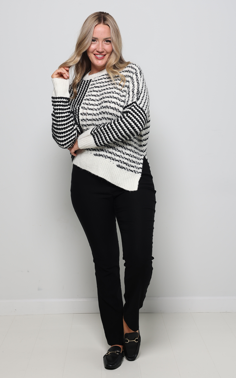 Monochrome Stripe Sweater