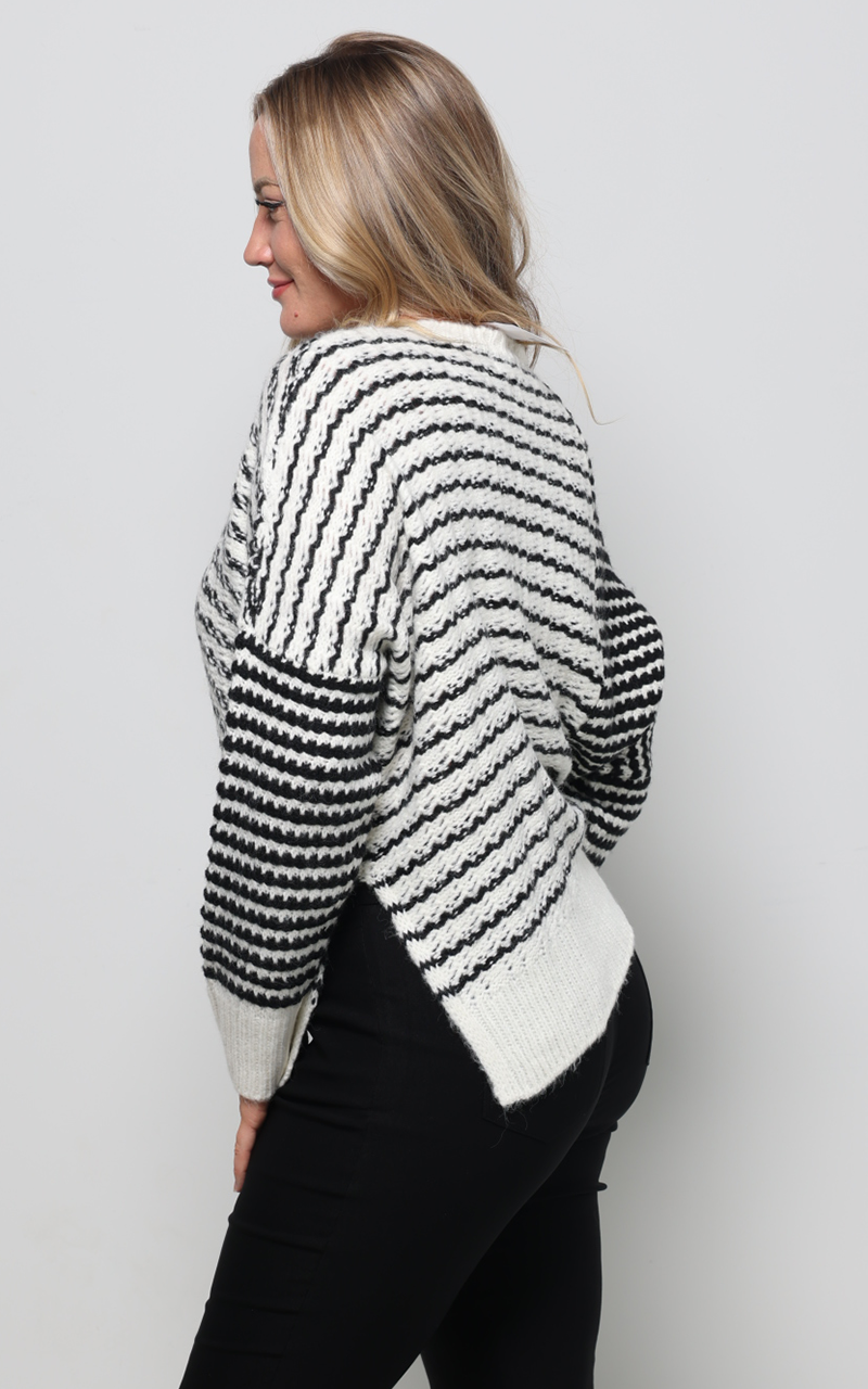 Monochrome Stripe Sweater