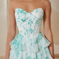 Sage chiffon prom dress