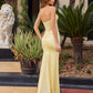 Strapless Peaked Neckline Prom Dress