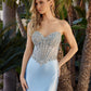 Prom Dress with Sweetheart Stoned Bodice