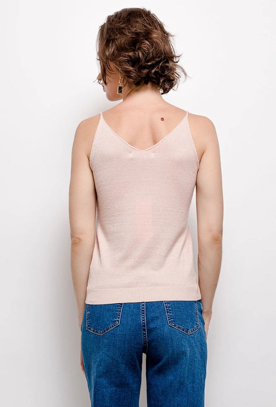 Lexi Shiny Tank Cami - Pink